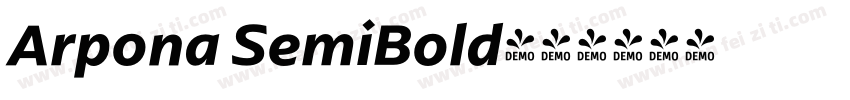 Arpona SemiBold字体转换